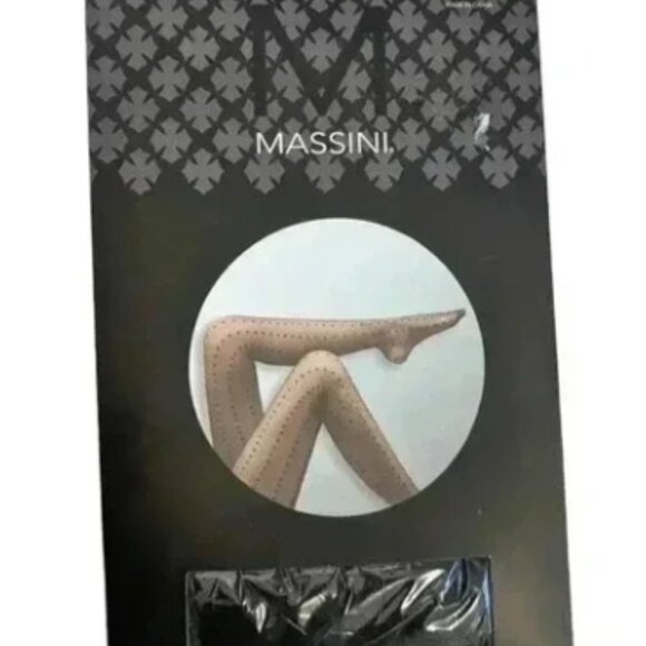 Massini NWT Sheer Dot Tights Black 920 921 - Picture 2 of 3